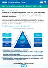 NHS Personalised Care: The comprehensive model of personalised care: Factsheet
